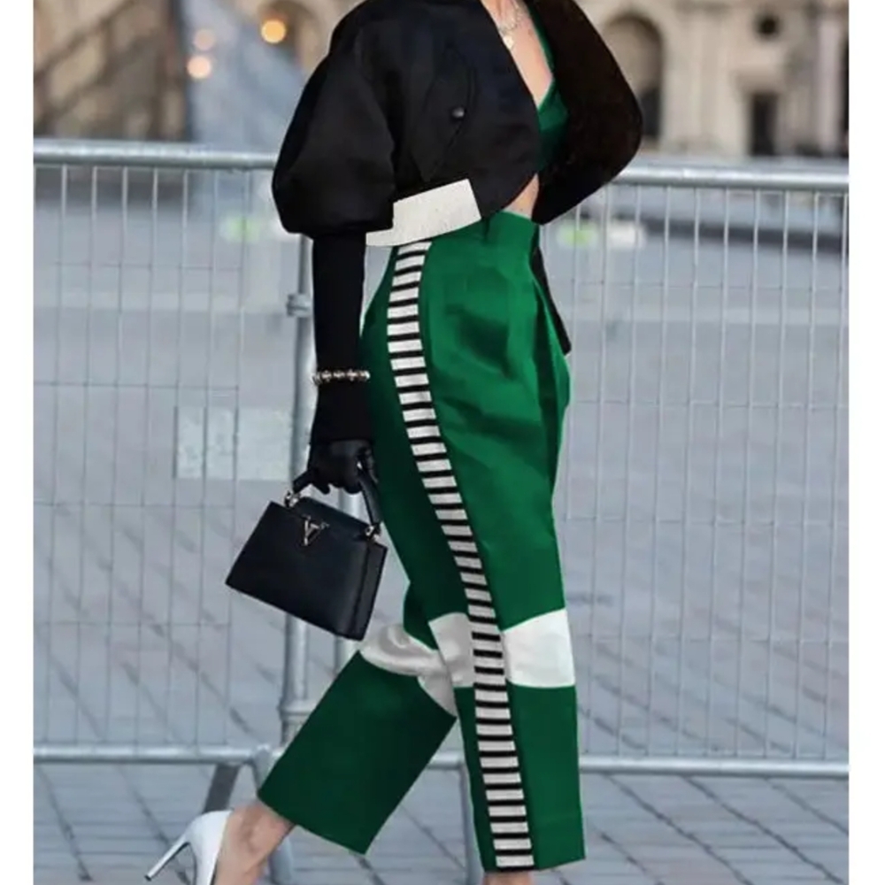 NWT Parachute Green Striped Pants